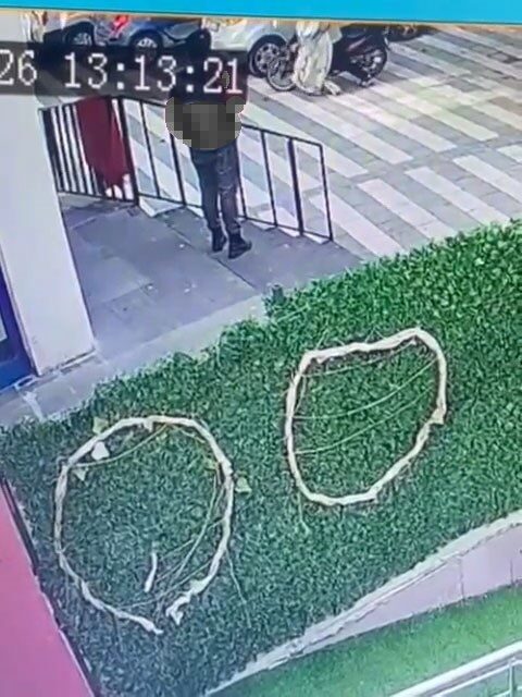 Niğde’de bir market zincirinin çevresinde bir kedinin çuvala konulduğu görüntüler