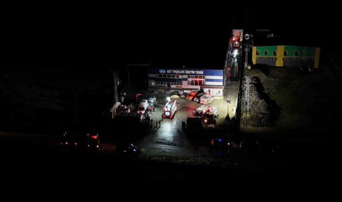 Kırklareli’nde süt ürünleri üretim tesisine ait depoda çıkan yangın, çok