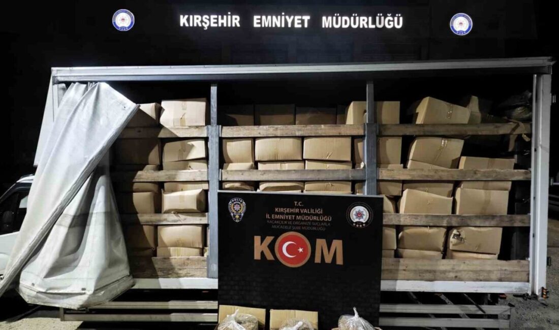 Kırşehir’de polis ekipleri tarafından yapılan çalışmalarda 3,4 ton kıyılmış kaçak