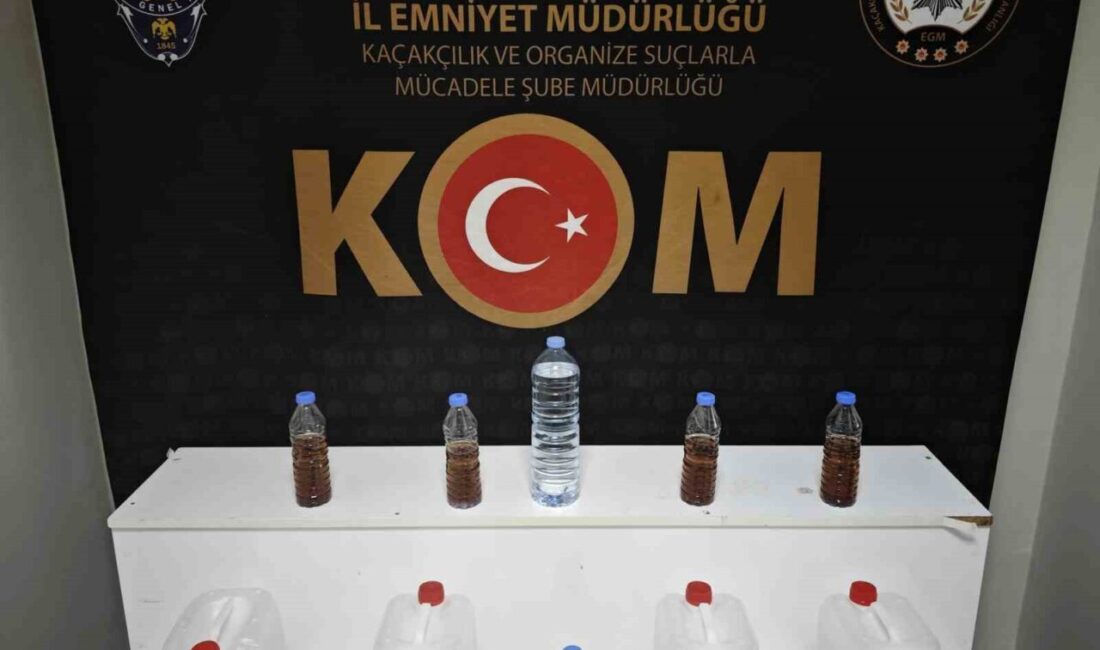 Kırşehir polisi tarafından düzenlenen operasyonda 23 litre kaçak alkol ele