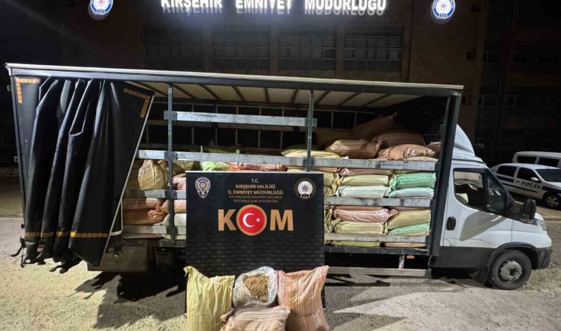 KIRŞEHİR(İHA)– Kırşehir’de polis ekiplerinin yaptığı çalışmalarda 3 bin 100 kilogram