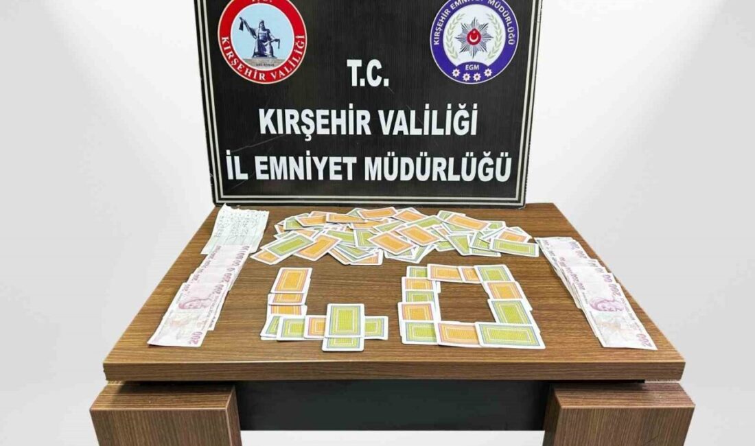 KIRŞEHİR (İHA) – Kırşehir’de düzenlenen kumar operasyonunda 5 kişiye 58