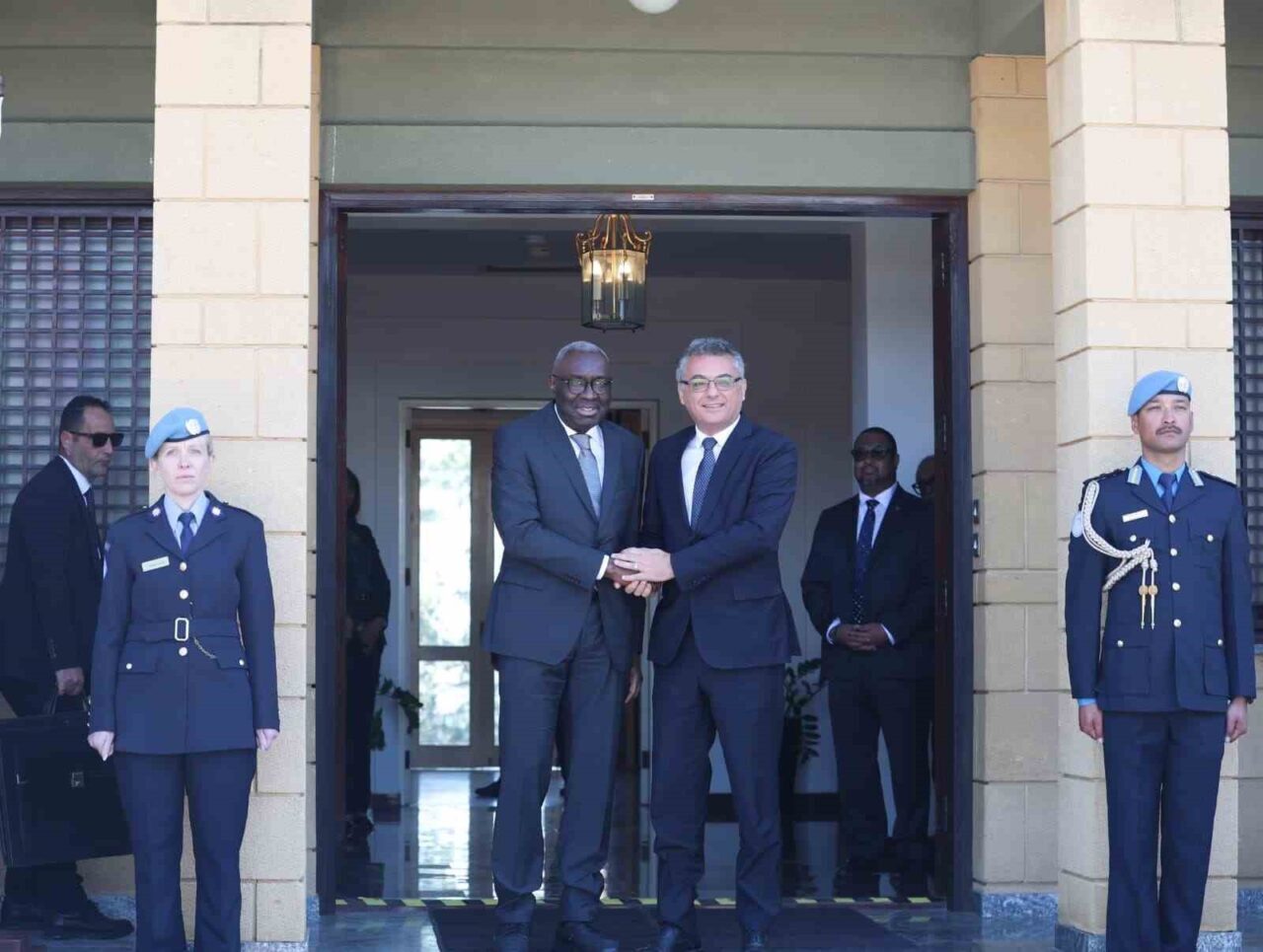 Kuzey Kıbrıs Türk Cumhuriyeti (KKTC) Cumhurbaşkanı Tufan Erhürman ile Güney