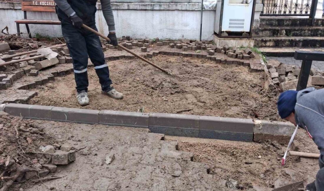 Koçarlı Belediyesi ekipleri, Orta Mahalle’de bozuk ve çökük yolların tamiratını