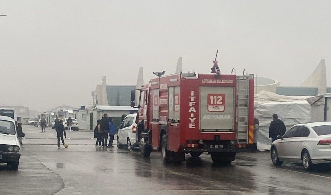 Adıyaman’da bir konteyner kette çıkan yangın korku ve paniğe neden