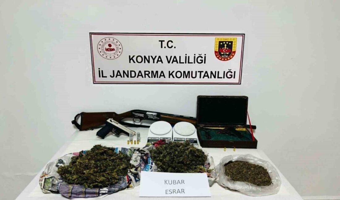 Konya’da 15 günde gerçekleştirilen 30 operasyonda çok sayıda uyuşturucu madde