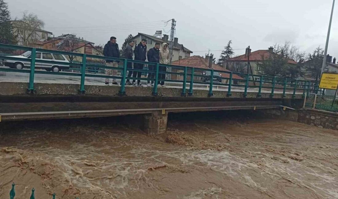 Konya’nın Seydişehir ilçesinde şiddetli yağış sonrası oluşan selde Gürlevik göletinin