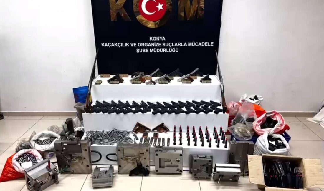 Konya’da yasa dışı silah imal ve ticaretine yönelik yapılan operasyonlarda