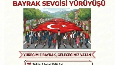 Muğla’nın Köyceğiz ilçesinde şanlı Türk Bayrağı ile ‘Bayrak Sevgisi Yürüyüşü
