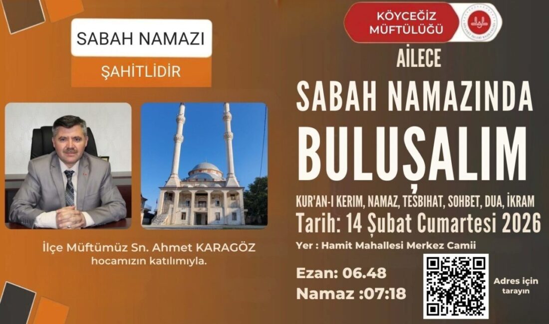 Muğla’nın Köyceğiz ilçesinde Ramazan ayı öncesi son sabah namazı buluşması,