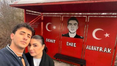 Samsun’un Ladik ilçesinde daha önce bir otobüs durağını Samsunspor renklerine