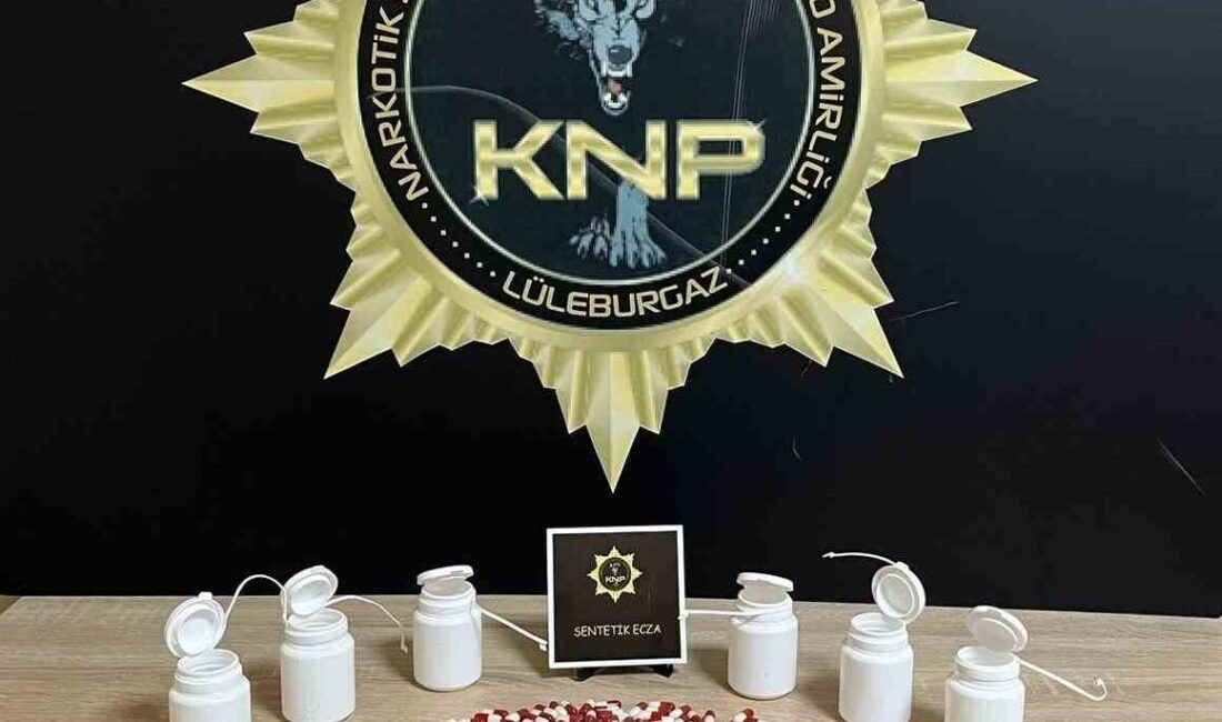 Kırklareli’nin Lüleburgaz ilçesinde polis ekiplerince gerçekleştirilen operasyonda, 335 adet sentetik