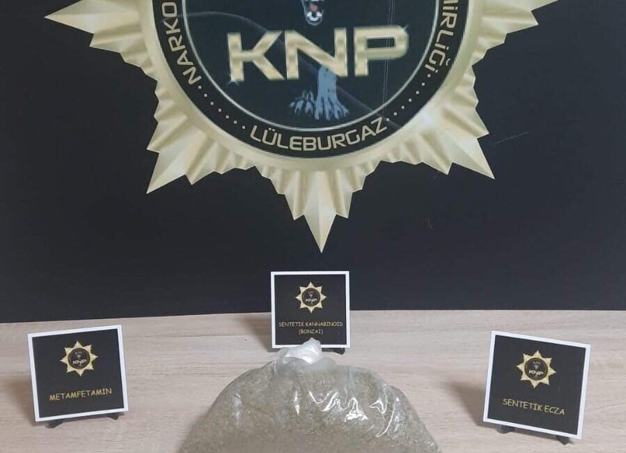 Kırklareli’nin Lüleburgaz ilçesinde durdurulan bir araçta ele geçirilen uyuşturucuyla ilgili