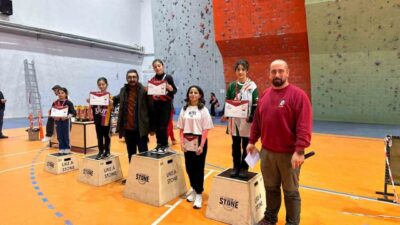 Malatya’da düzenlenen Okul Sporları Tırmanış İl Yarışmaları, yaklaşık 200 sporcunun