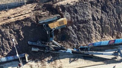 Maltepe Başıbüyük Yolu mevkiinde, İstanbul Büyükşehir Belediyesi tarafından yürütülen istinat