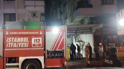 Maltepe’de gece saatlerinde bir oto tamirhanesinde çıkan yangın paniğe neden
