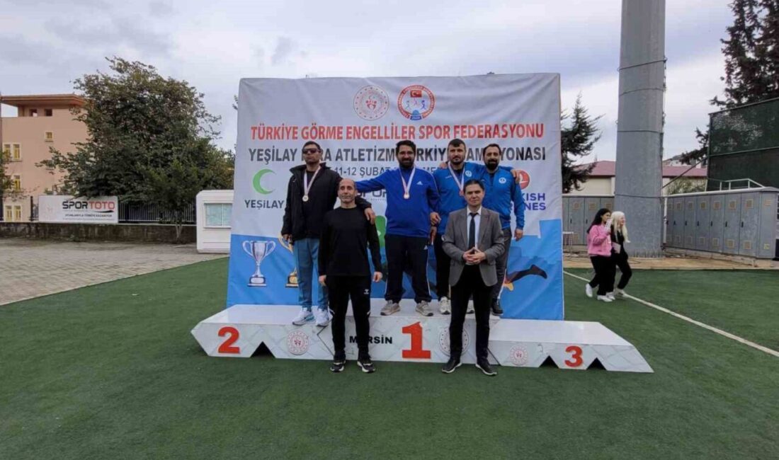 Mersin’de düzenlenen Para Atletizm Türkiye Şampiyonası’nda Manisalı görme engelli sporcu