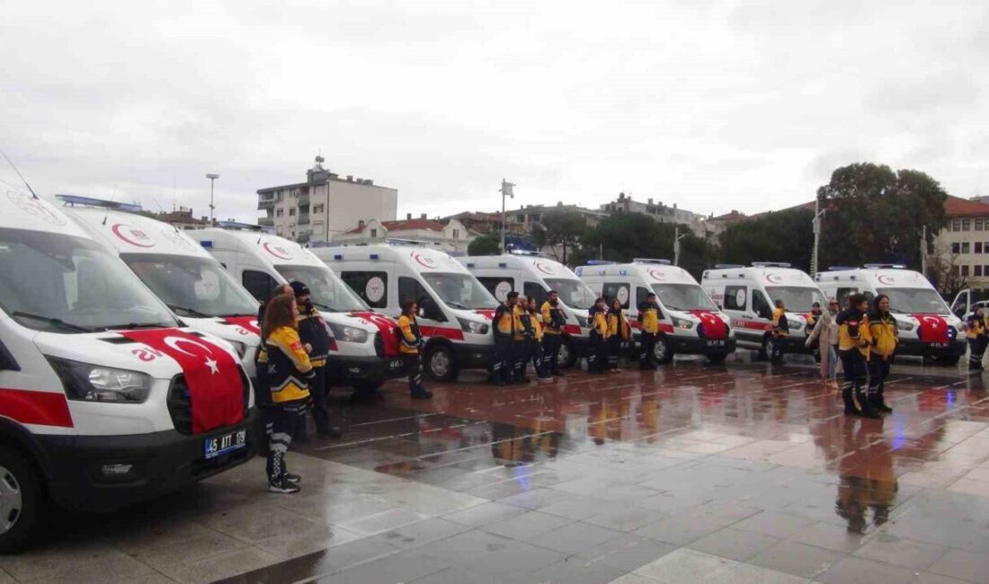 Sağlık Bakanlığı tarafından Manisa’ya tahsis edilen 8 yeni ambulansın teslim