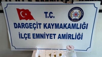 Mardin’in Dargeçit ilçesinde polis ekiplerince düzenlenen uyuşturucu operasyonunda 1 şüpheli