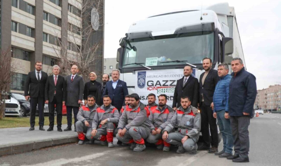 Melikgazi Belediyesi, Gazze’de yaşanan yaşam mücadelesine kayıtsız kalmayarak hazırlanan yardım