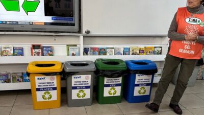 Aydın’da “Tertemiz Yarınlar Okullardan Başlar” projesi kapsamında Halide Hatun İlkokulu