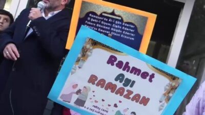 Miraç Kur’an Kursu tarafından düzenlenen fener alayı programı, yoğun katılım