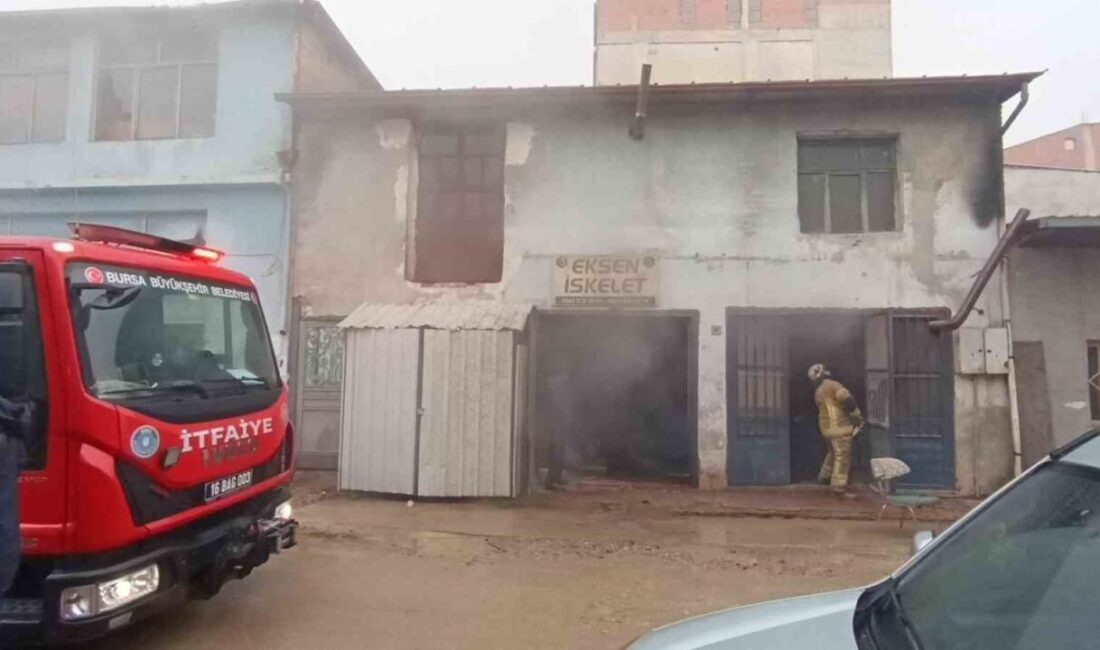 Bursa’nın İnegöl ilçesinde faaliyet gösteren bir mobilya iskelet imalathanesinde çıkan