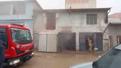 Bursa’nın İnegöl ilçesinde faaliyet gösteren bir mobilya iskelet imalathanesinde çıkan