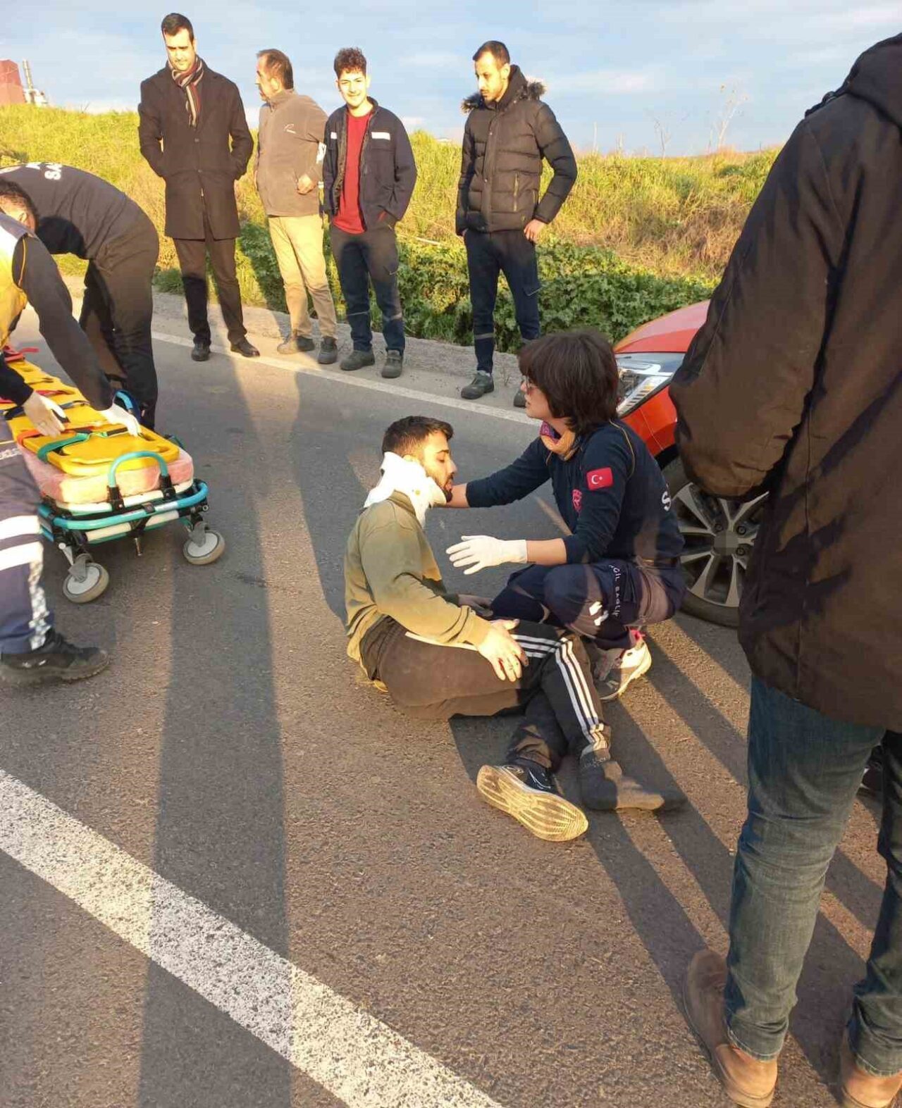 Tekirdağ’ın Muratlı ilçesinde meydana gelen trafik kazasında 1 kişi yaralandı.