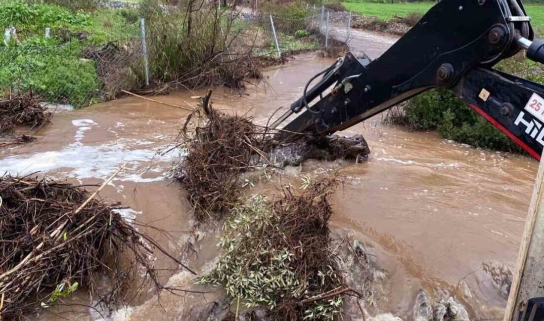 Muğla’da devam eden sağanak yağışlarda birçok bölgede taşkın ve sel