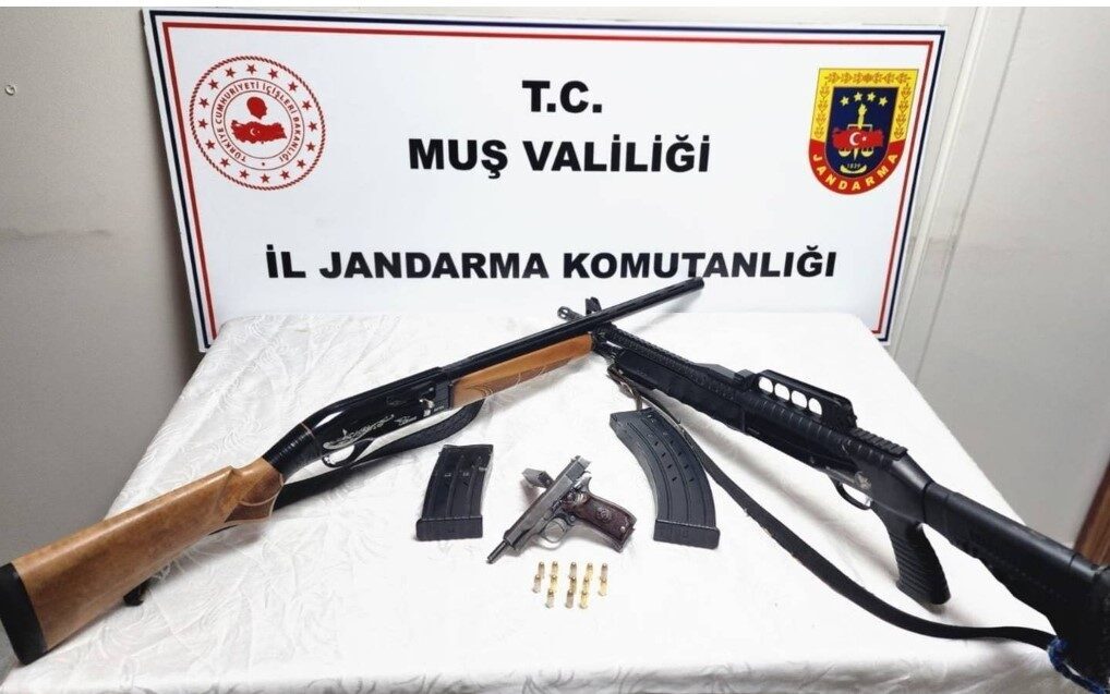Muş İl Jandarma Komutanlığı ekiplerince Varto ilçesinde düzenlenen operasyonda, ruhsatsız