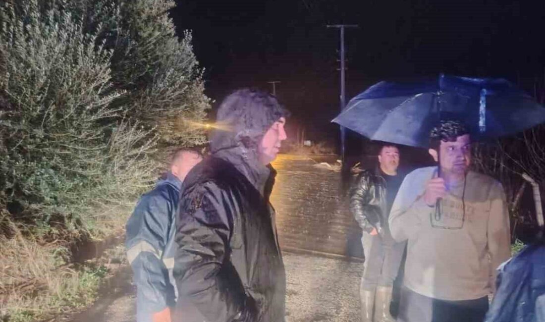 Aydın’ın Germencik ilçesinde etkili olan yoğun sağanak yağış sonrası Naipli