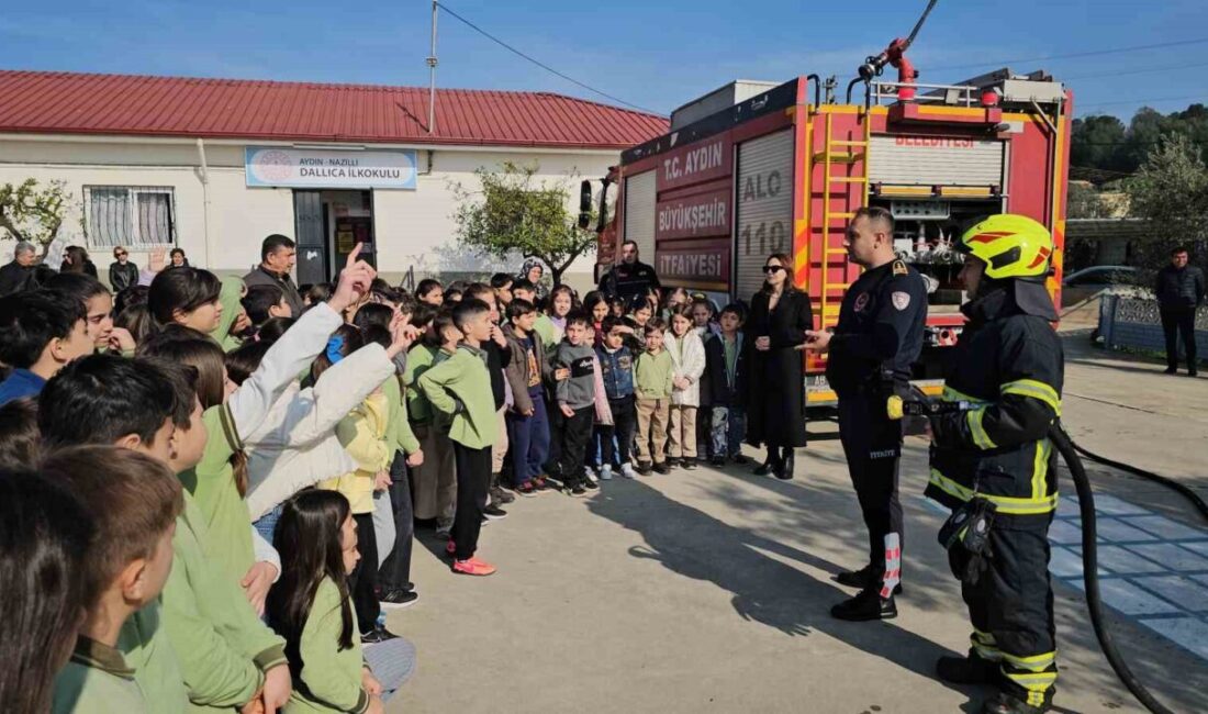 Aydın’ın Nazilli ilçesi Dallıca İlkokulu’nda öğrencilere ’Ormanları Koruma, Afet ve