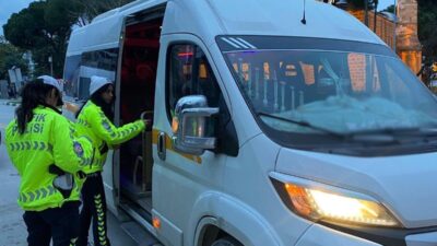 Manisa’da okul servislerine yönelik yapılan kapsamlı denetimlerde kusurlu bulunan 5