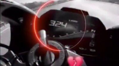 Hatay’da otobanda ölümü hiçe sayarak 324 km hıza ulaşan ve