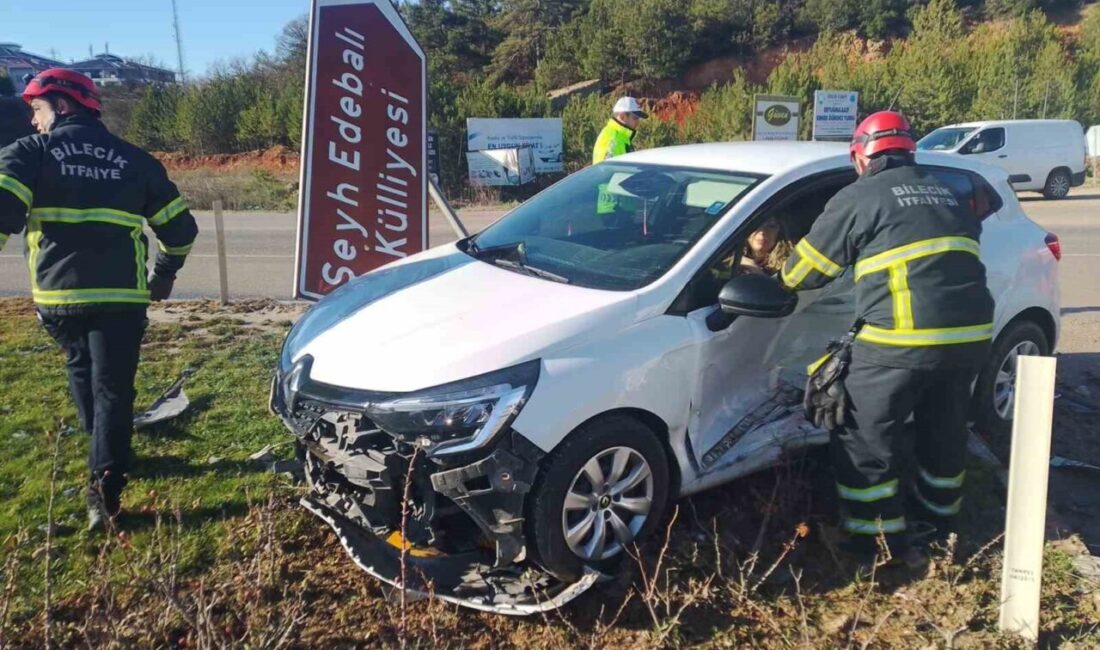 Bilecik’te iki otomobilin çarpışması sonucu meydana gelen trafik kazasında 3