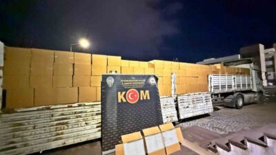 Afyonkarahisar’da polis tarafından durdurulan bir tırda 7 milyon 200 bin