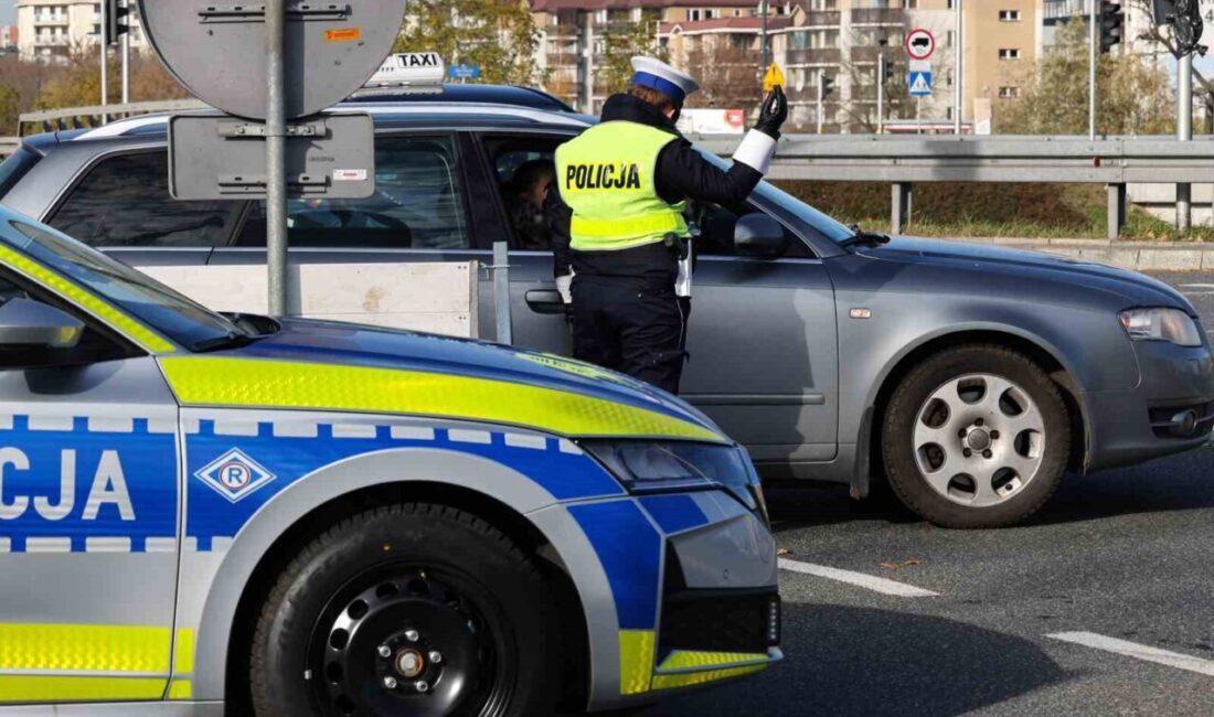 Polonya’nın Wolomin kentinde 11 Şubat akşamı gerçekleştirilen trafik denetiminde alkol