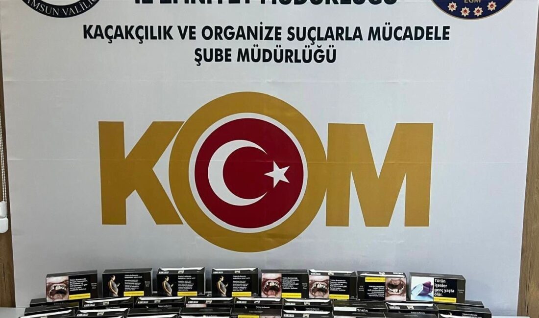 Samsun’un İlkadım ilçesinde polis ekiplerince düzenlenen kaçakçılık operasyonunda 11 bin