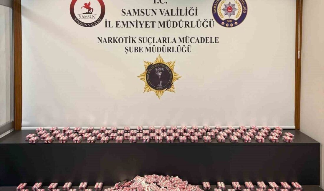 Samsun’da narkotik polisi ekiplerince düzenlenen uyuşturucu operasyonunda 5 bin 374