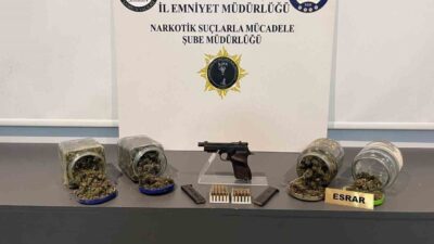 Samsun’un İlkadım ilçesinde narkotik ekiplerince düzenlenen operasyonda uyuşturucu madde ile