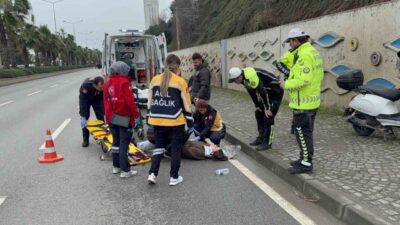 Samsun’da otomobil ile motosikletin çarpışması sonucu meydana gelen trafik kazasında