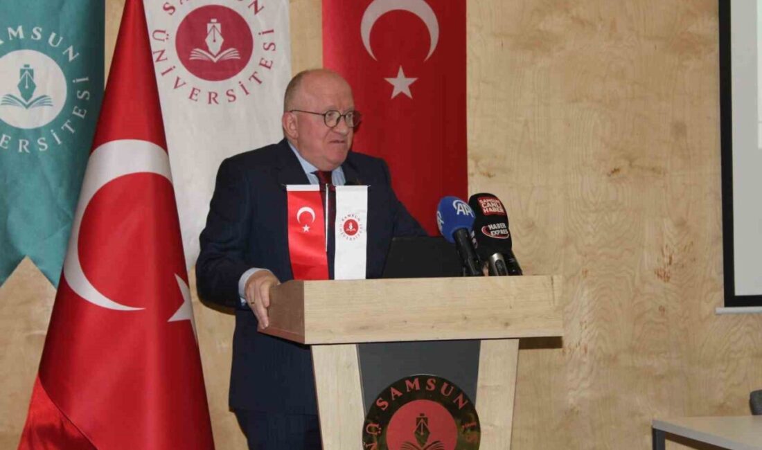 Samsun Üniversitesi Rektörü Prof. Dr. Mahmut Aydın kampüs içerisinde hayata