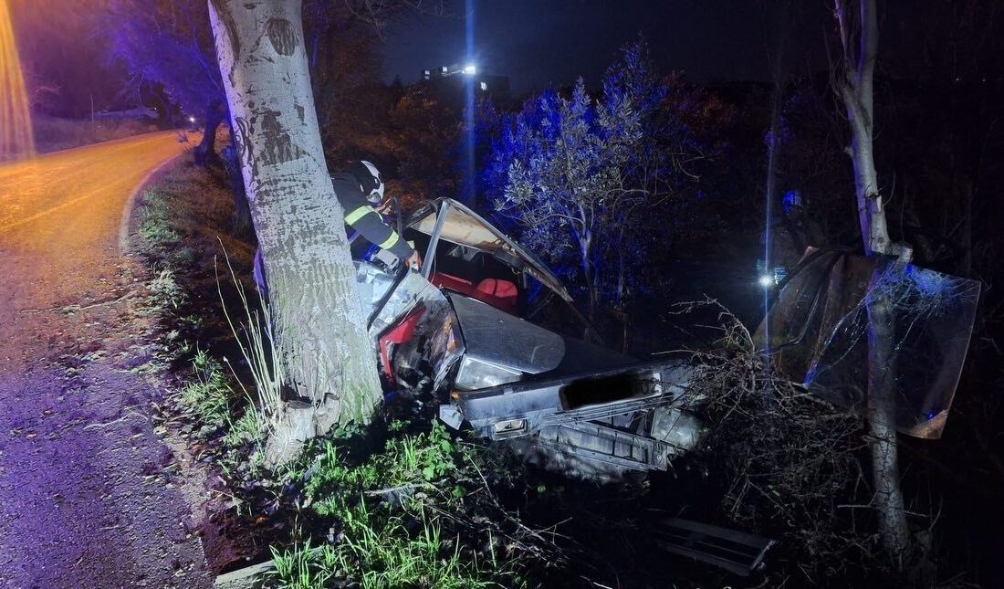 Hatay’da şarampole devrilerek ağaca çarpan otomobilin sürücüsü yaralandı. Kaza; Altınözü