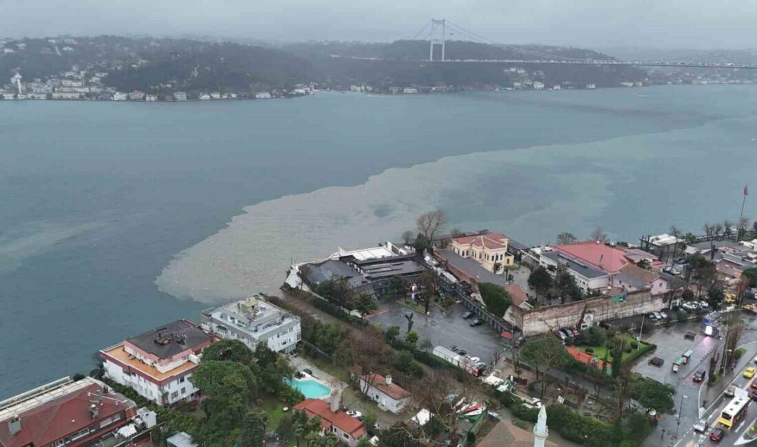 İstanbul Sarıyer’de Baltalimanı sahilinde denizin renginin değişmesi dikkat çekti. Sahil