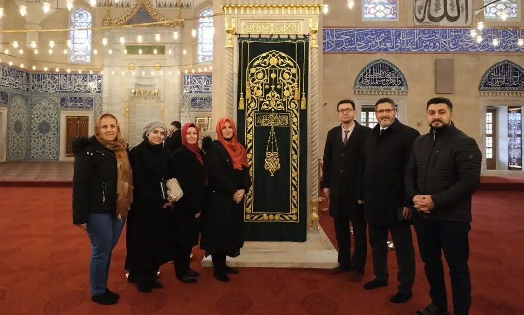 Edirne’de Mimar Sinan’ın “Ustalık eserim” dediği Selimiye Camii’nin minber örtüsü