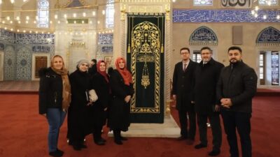 Edirne’de Mimar Sinan’ın “Ustalık eserim” dediği Selimiye Camii’nin minber örtüsü