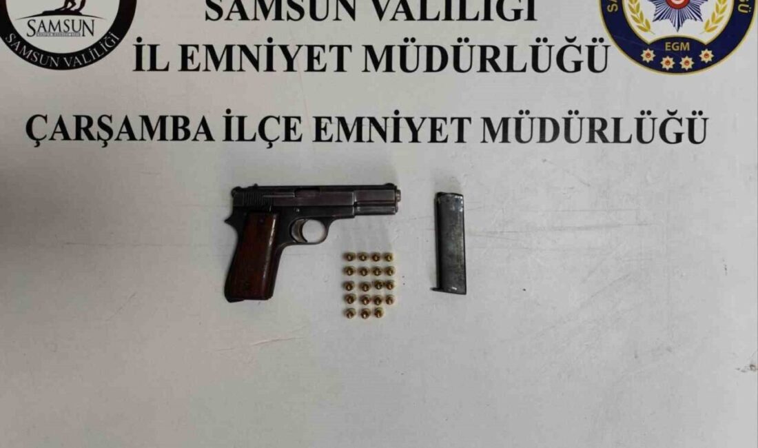 Samsun’un Salıpazarı ilçesinde silahla yaralama olayına karışan şüpheli, Çarşamba ilçesinde
