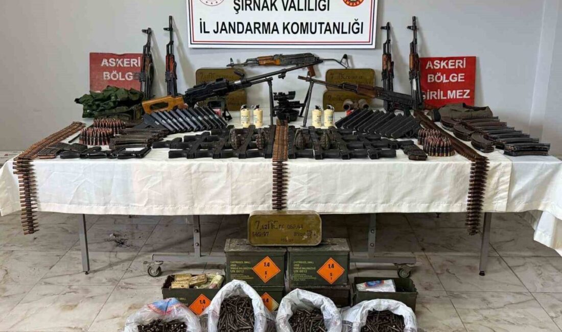 Şırnak’ın Silopi ilçesinde silah ve mühimmat kaçakçılığına yönelik düzenlenen geniş
