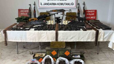 Şırnak’ın Silopi ilçesinde silah ve mühimmat kaçakçılığına yönelik düzenlenen geniş